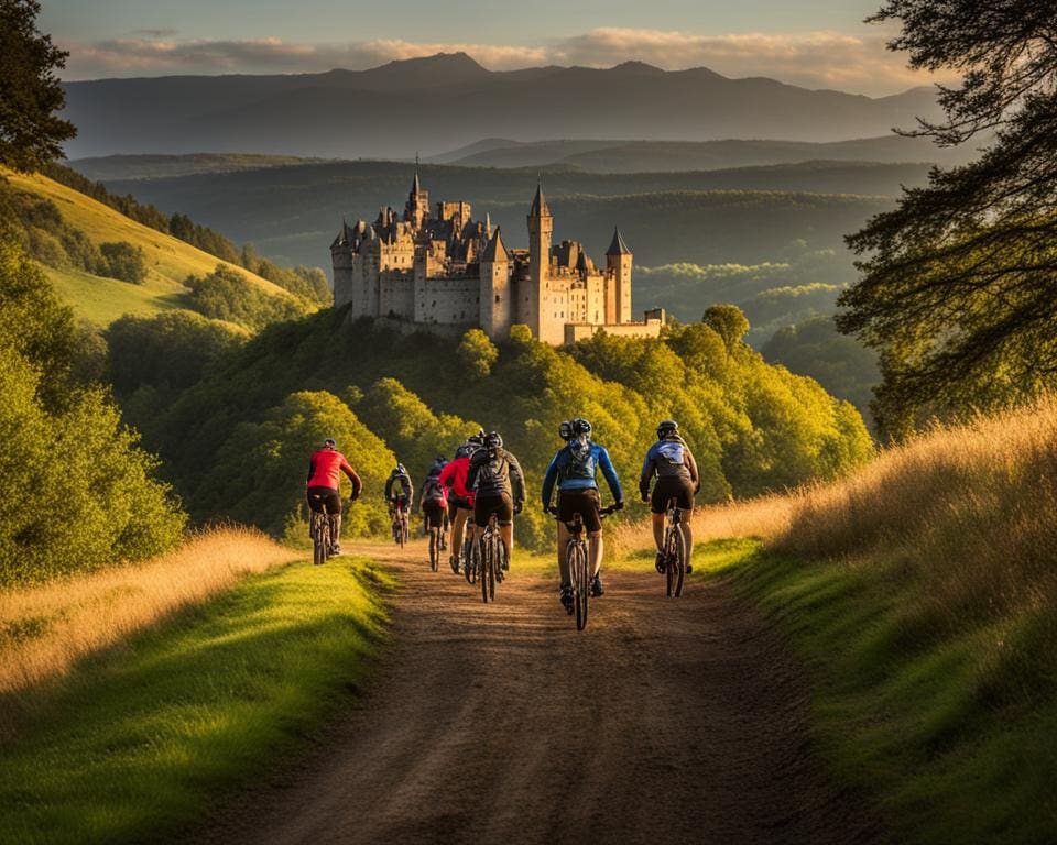 fietsen tussen kastelen Luxemburg