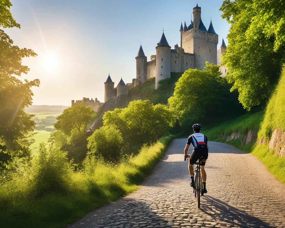fietsend door historisch Frankrijk