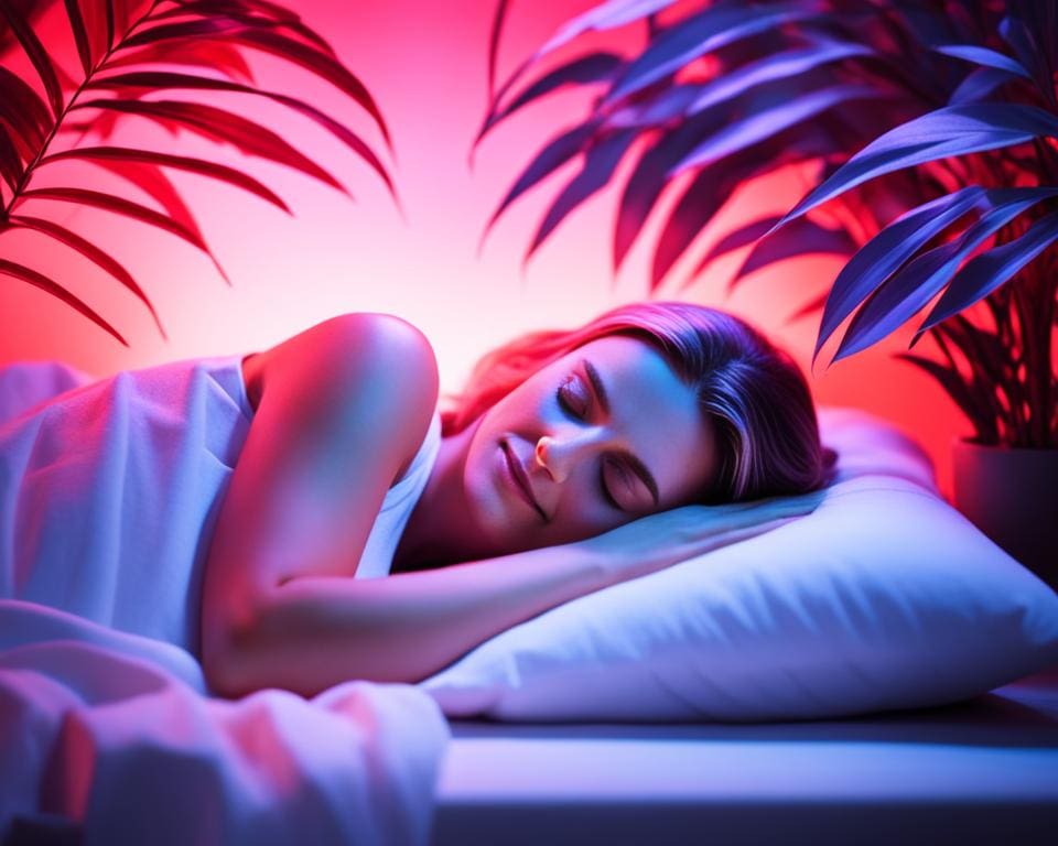 natuurlijke slaap verbeteren met rood licht
