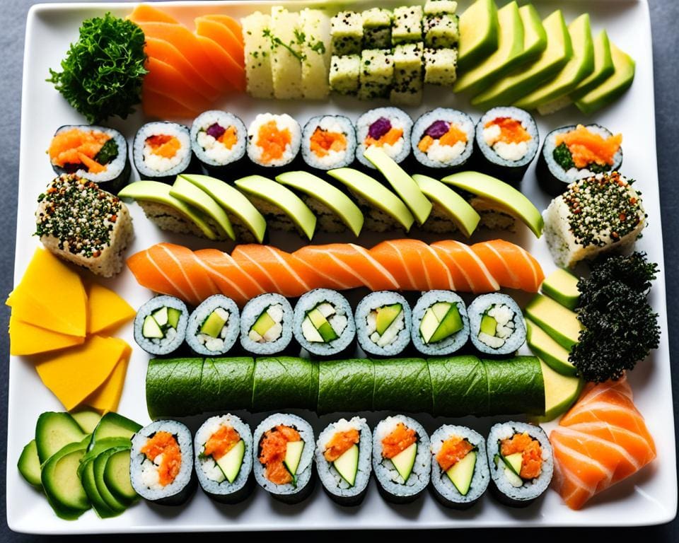 plantaardige sushi