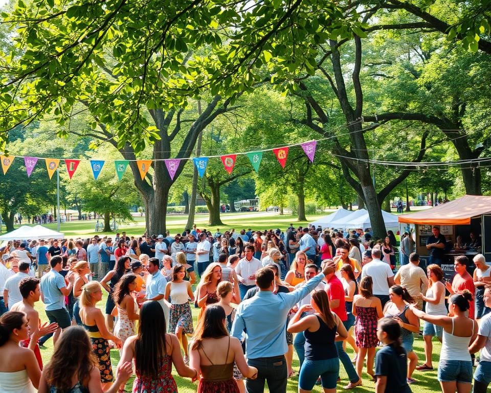 Bezoek een dansfestival met wereldmuziek in een park