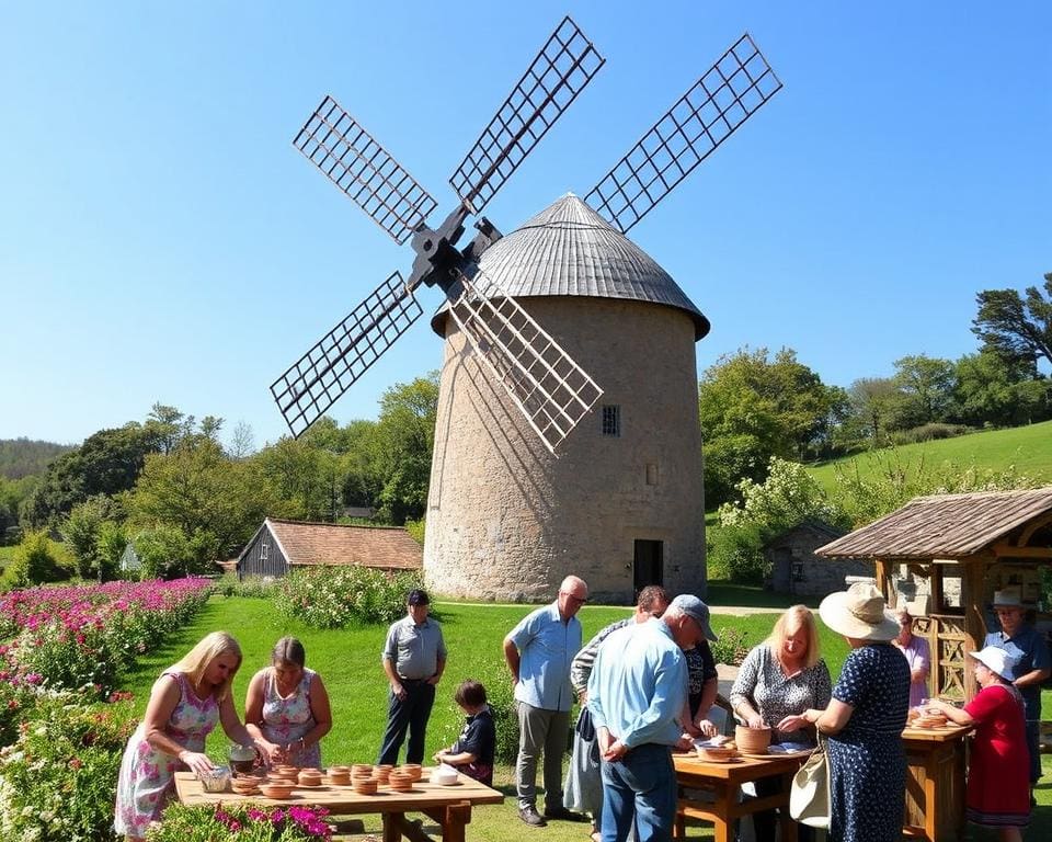 Bezoek een historische molen met demonstraties en workshops