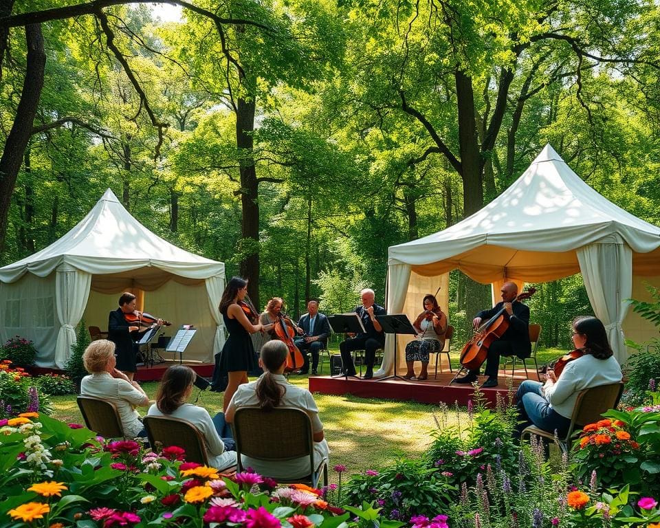 Bezoek een muziekfestival met klassieke muziek in de natuur