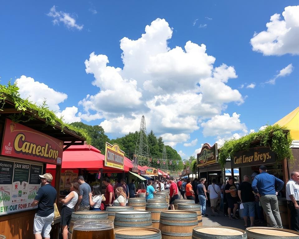 Ga naar een bierfestival met ambachtelijke brouwsels