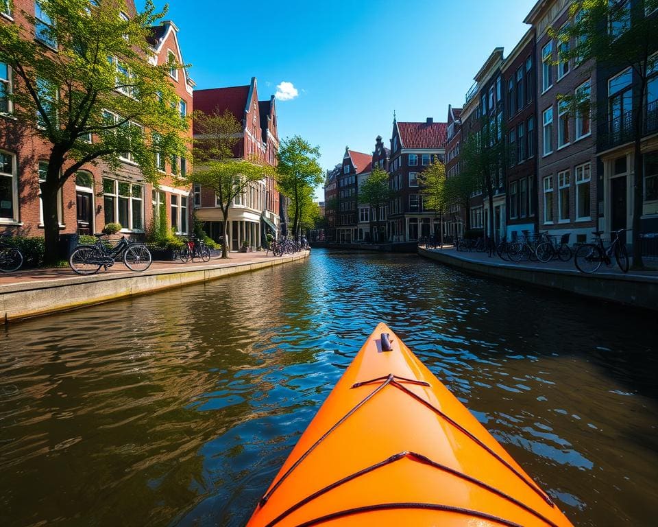 Probeer een kajaktocht door de grachten van de stad