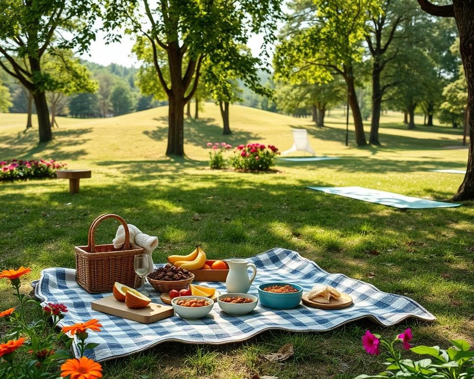 Parkpicknick met yoga, meditatieve wandelingen en snacks