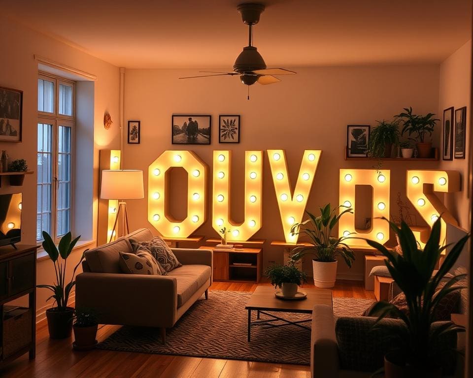 lichtletters voor een persoonlijke touch in je interieur