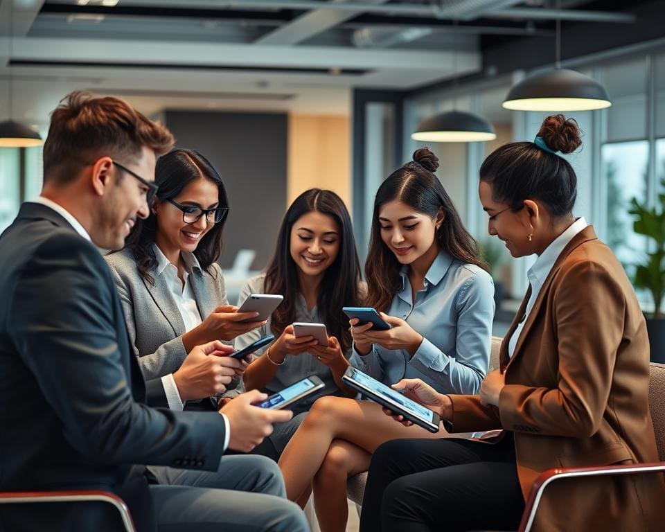 mobiele telefoons in bedrijfscommunicatie