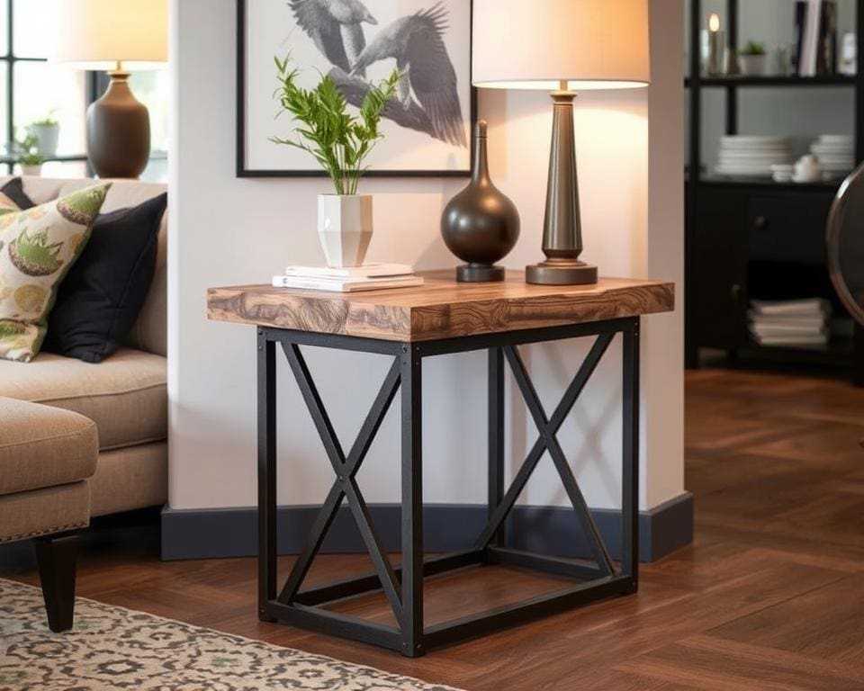 De charme van sidetables met een industrieel randje