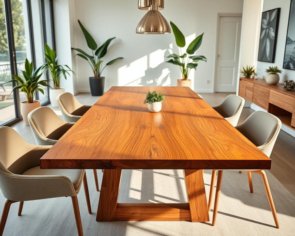 Mangohout eettafel: een duurzame keuze voor elk interieur