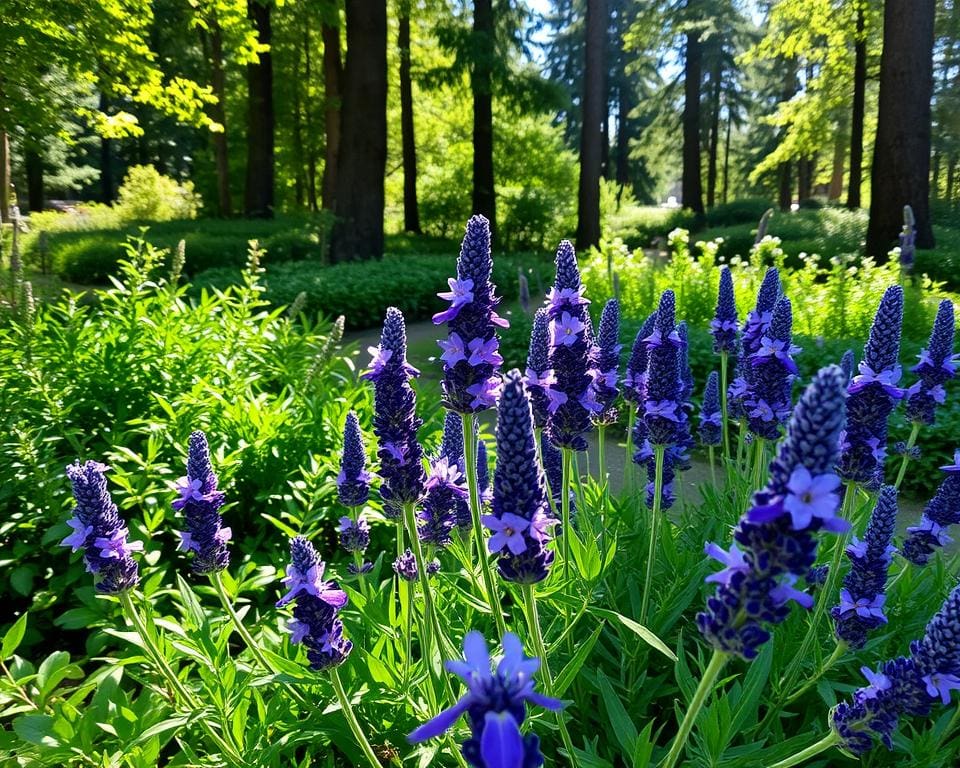 Planten lavendel in schaduw