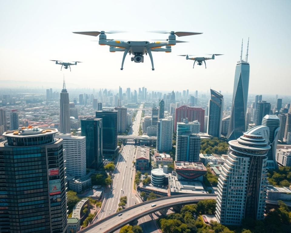 hoe helpen drones bij bewaking van stedelijke infrastructuur?