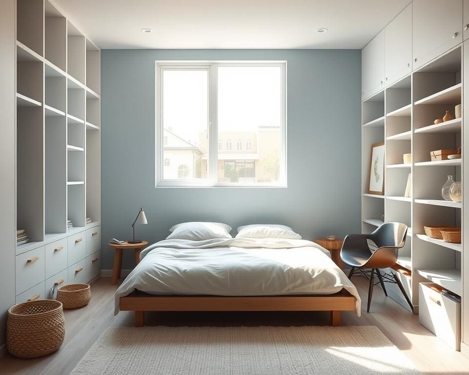 Hoe richt je een kleine slaapkamer ruimtelijk in?