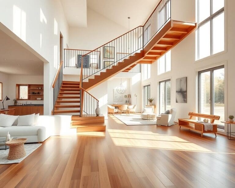 Hoe richt je een woning in met een open trap?