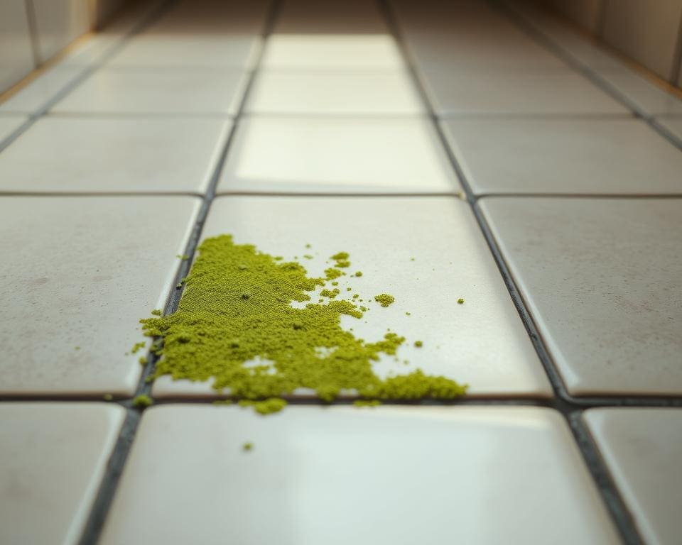 Hoe verwijder je groene aanslag van tegels?
