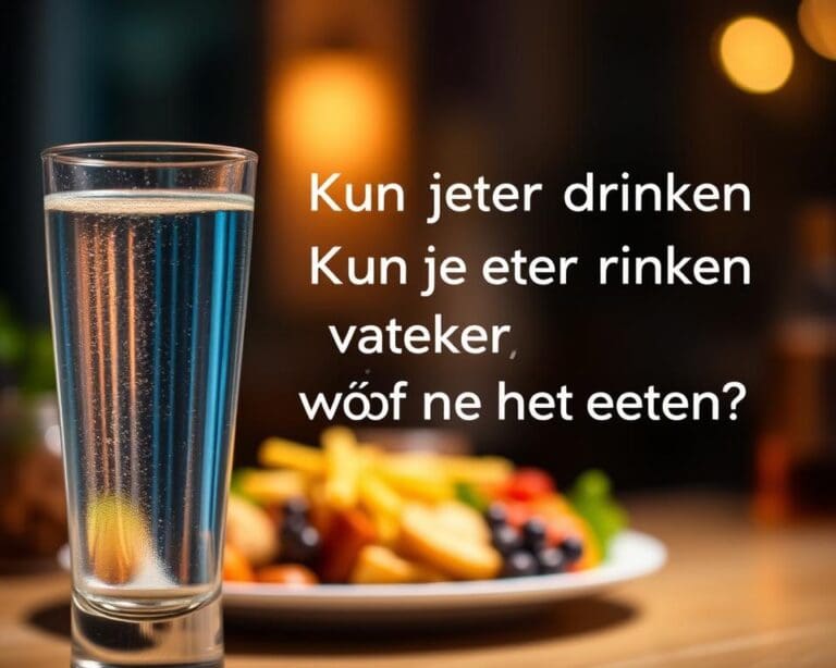 Kun je beter water drinken vóór of na het eten?