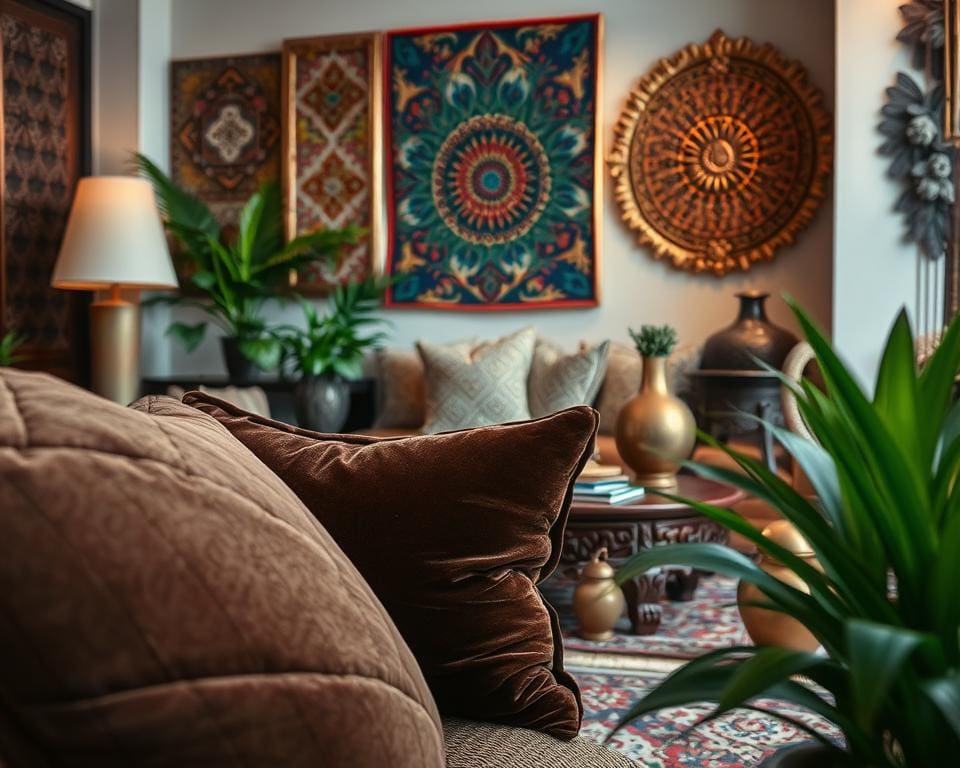 decoratieve elementen en textuur in interieur