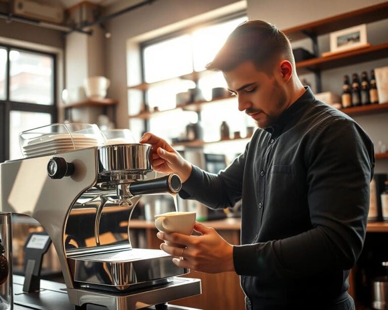 Wat doet een barista bij een speciaalzaak in koffie?