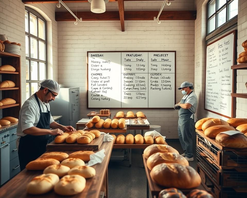 dagelijkse productieplanning in de bakkerij