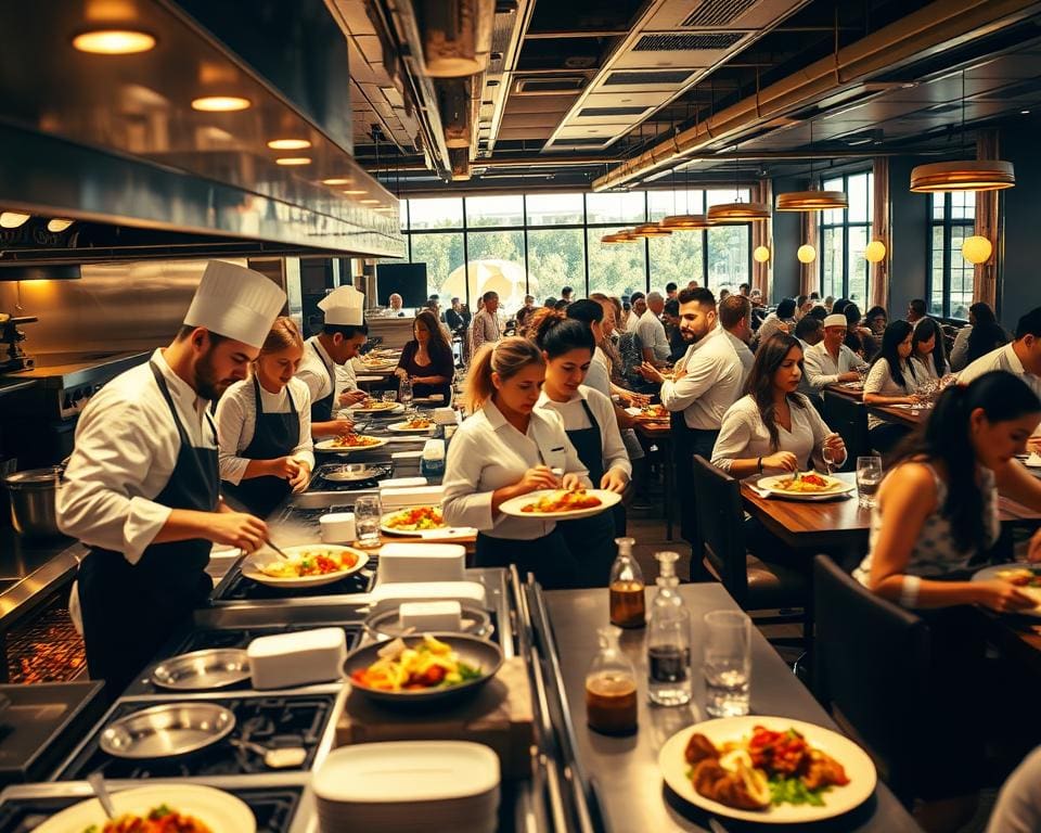 personeelsbezetting lunchshift