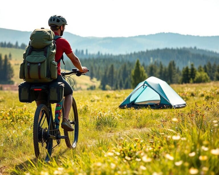 Hoe reis je duurzaam met fiets en tent?