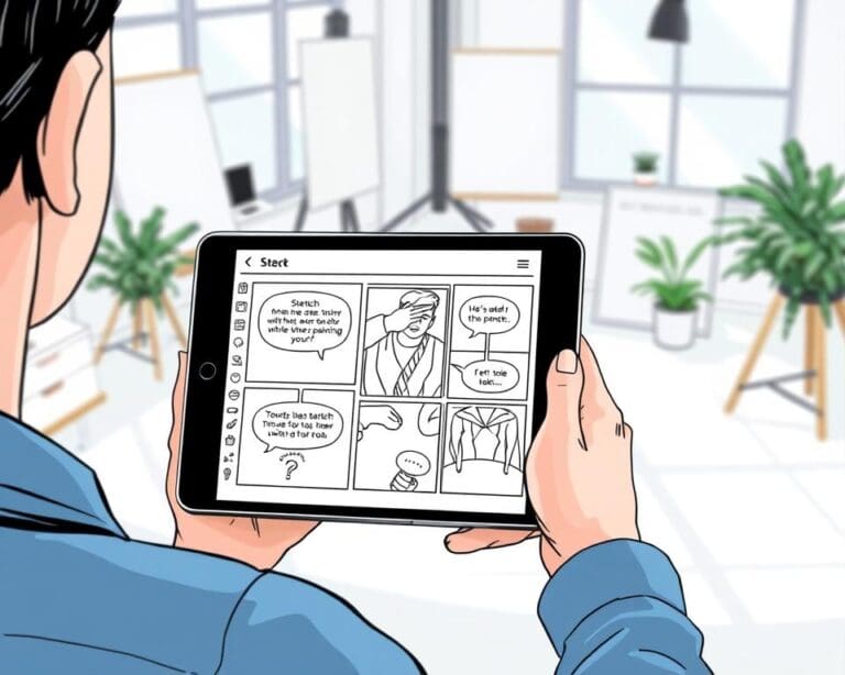Welke app helpt bij het maken van digitale stripverhalen?